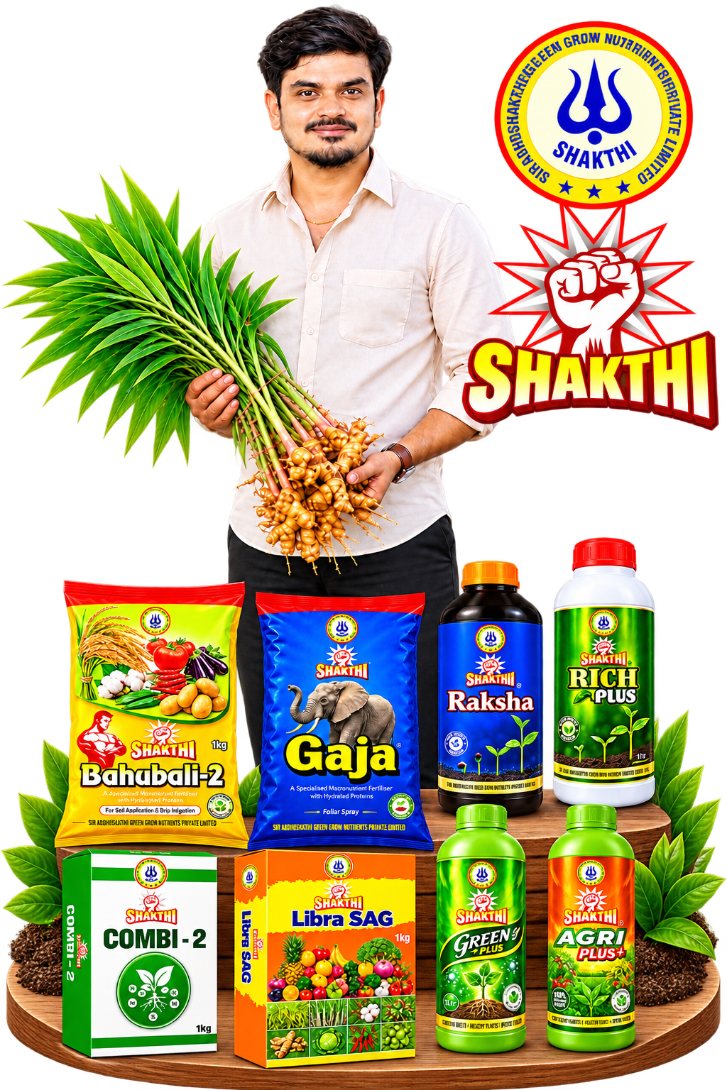 Shakthi Farmer with Products